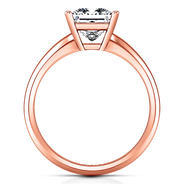 Solitaire Diamond Princess Cut Engagement Ring Cindy 14K Rose Gold