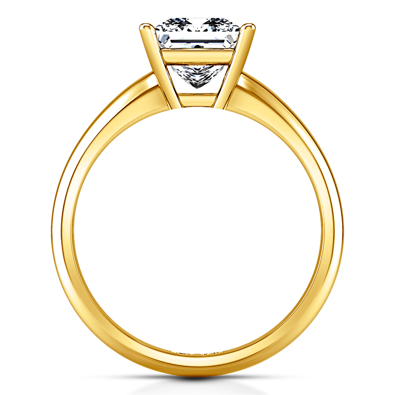 Solitaire Diamond Princess Cut Engagement Ring Cindy 14K Yellow Gold