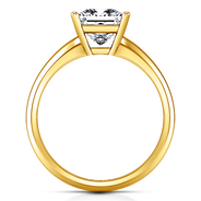 Solitaire Diamond Princess Cut Engagement Ring Cindy 14K Yellow Gold