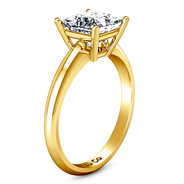 Solitaire Diamond Princess Cut Engagement Ring Cindy 14K Yellow Gold