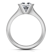 Solitaire Princess Cut Diamond Engagement Ring Jenny 14K White Gold