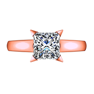 Solitaire Diamond Engagement Ring Jenny 14K Rose Gold