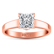 Solitaire Diamond Princess Cut Engagement Ring Holly 14K Rose Gold