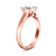 Solitaire Diamond Princess Cut Engagement Ring Holly 14K Rose Gold
