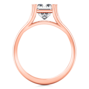 Solitaire Diamond Princess Cut Engagement Ring Bella 14K Rose Gold