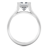 Solitaire Princess Cut Diamond Engagement Ring Bella 14K White Gold
