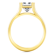 Solitaire Diamond Princess Cut Engagement Ring Bella 14K Yellow Gold