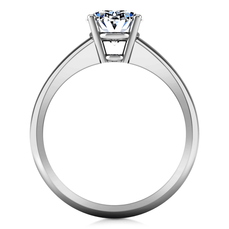 Oval Diamond Solitaire Engagement Ring Daniela 14K White Gold