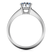 Oval Diamond Solitaire Engagement Ring Daniela 14K White Gold