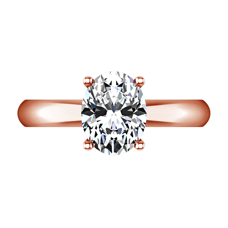 Solitaire Diamond Engagement Ring Daniela 14K Rose Gold