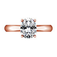Solitaire Diamond Engagement Ring Daniela 14K Rose Gold