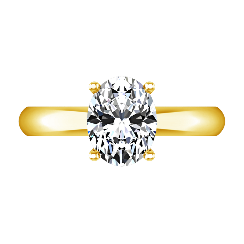 Solitaire Diamond Engagement Ring Daniela 14K Yellow Gold