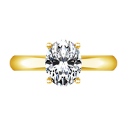 Solitaire Diamond Engagement Ring Daniela 14K Yellow Gold