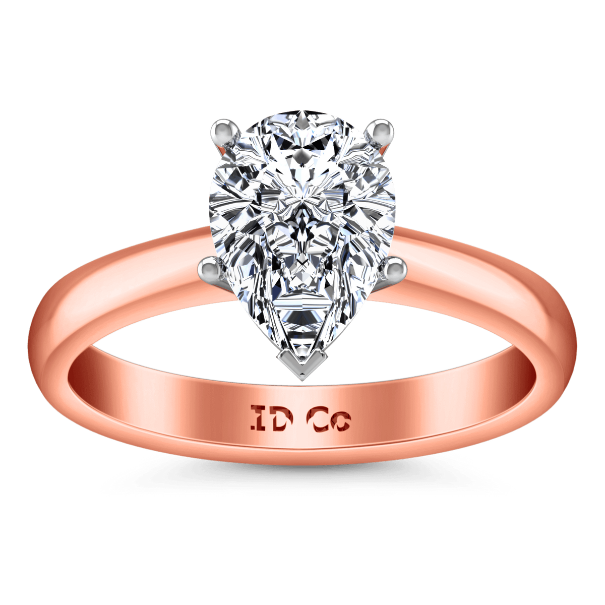 Solitaire Diamond Engagement Ring Hillary 14K Rose Gold