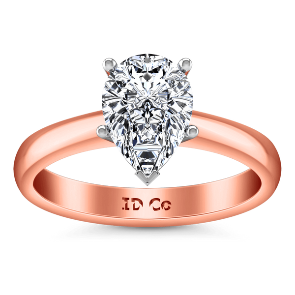 Solitaire Diamond Engagement Ring Hillary 14K Rose Gold