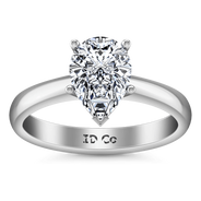 Solitaire Pear Diamond Engagement Ring Hillary 14K White Gold