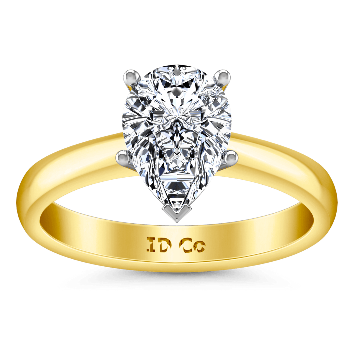 Solitaire Diamond Engagement Ring Hillary 14K Yellow Gold