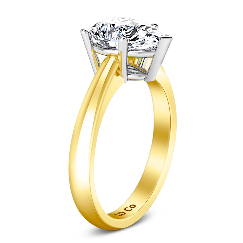 Solitaire Diamond Engagement Ring Hillary 14K Yellow Gold