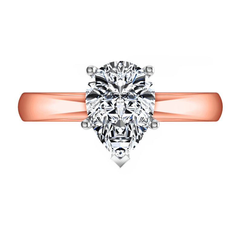 Solitaire Diamond Engagement Ring Hillary 14K Rose Gold