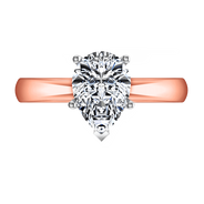 Solitaire Diamond Engagement Ring Hillary 14K Rose Gold