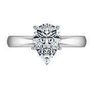 Solitaire Pear Diamond Engagement Ring Hillary 14K White Gold