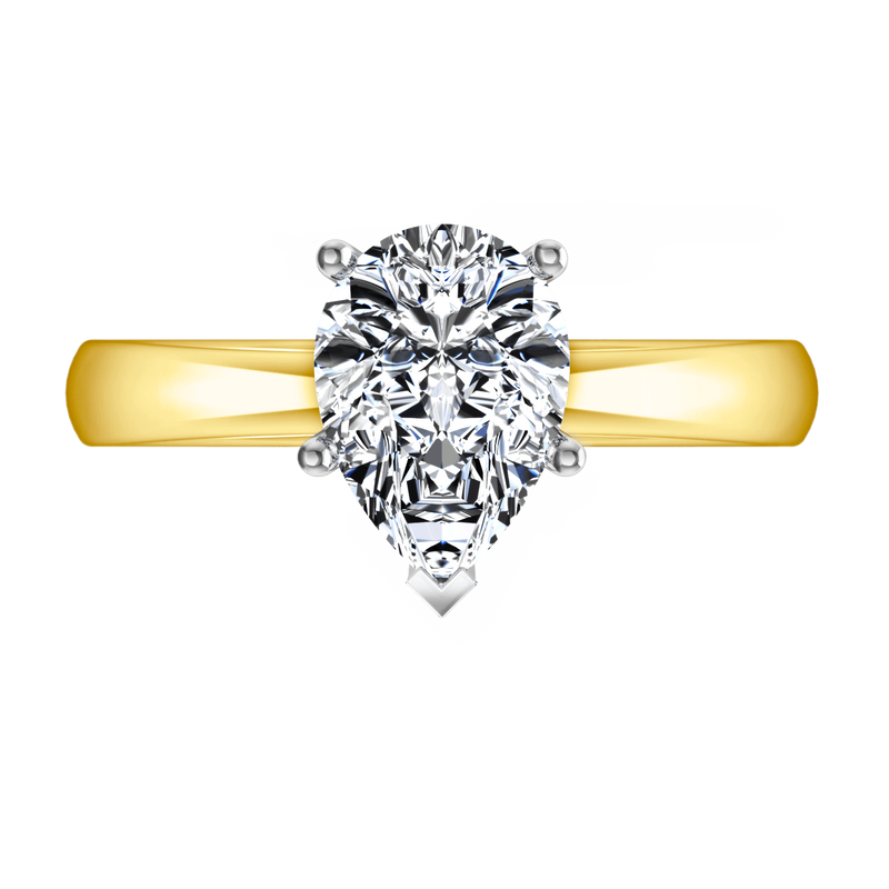 Solitaire Diamond Engagement Ring Hillary 14K Yellow Gold