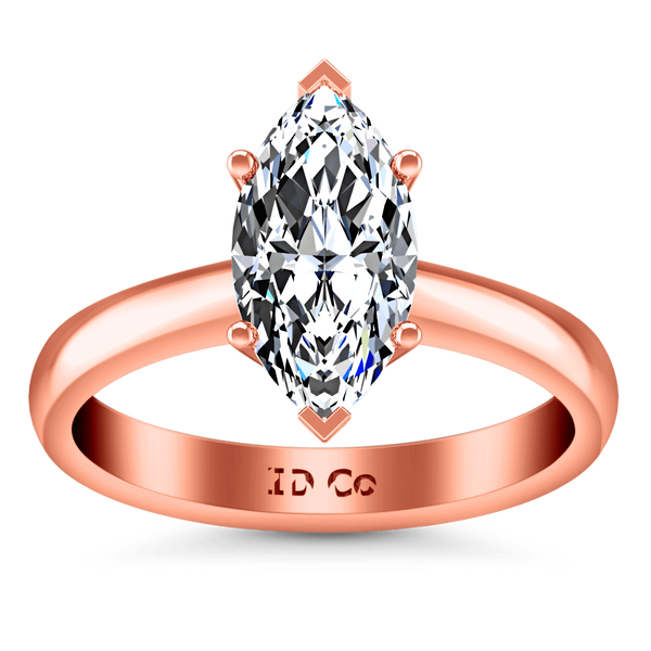 Solitaire Diamond Engagement Ring Scarlet 14K Rose Gold