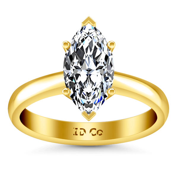 Solitaire Diamond Engagement Ring Scarlet 14K Yellow Gold