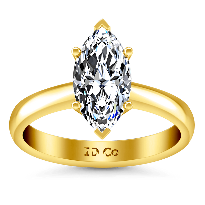 Solitaire Diamond Engagement Ring Scarlet 14K Yellow Gold