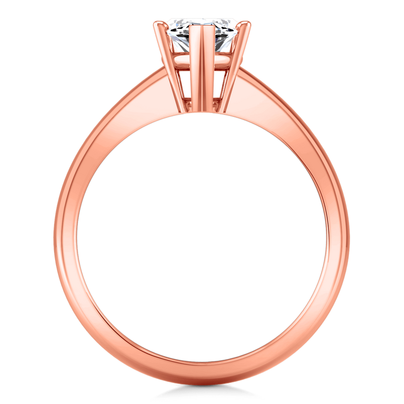 Solitaire Diamond Engagement Ring Scarlet 14K Rose Gold