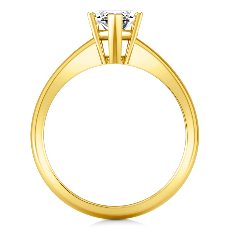 Solitaire Diamond Engagement Ring Scarlet 14K Yellow Gold