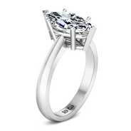 Solitaire Marquis Diamond Engagement Ring Scarlet 14K White Gold