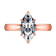 Solitaire Diamond Engagement Ring Scarlet 14K Rose Gold
