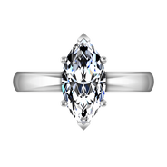 Solitaire Marquis Diamond Engagement Ring Scarlet 14K White Gold