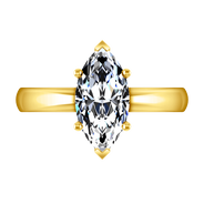 Solitaire Diamond Engagement Ring Scarlet 14K Yellow Gold