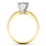 Solitaire Diamond Engagement Ring Classic 6 Prong 14K Yellow Gold
