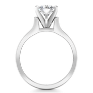 Round Diamond Solitaire Engagement Ring Modern 14K White Gold