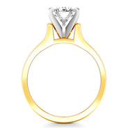Solitaire Diamond Engagement Ring Modern 14K Yellow Gold