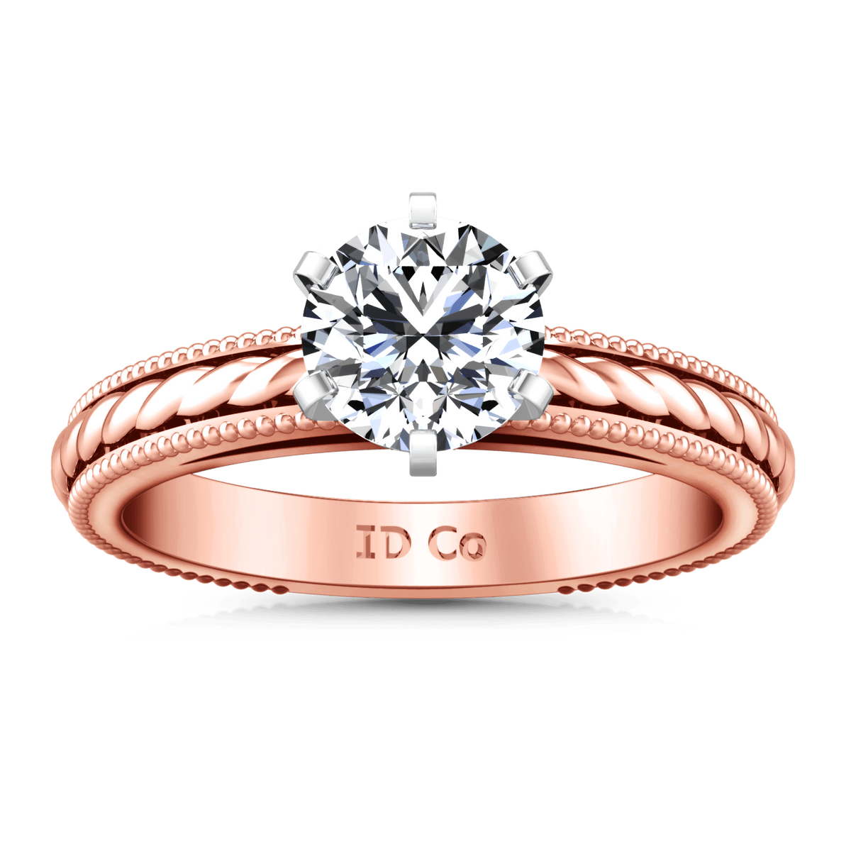 Solitaire Diamond Engagement Ring Janet 14K Rose Gold