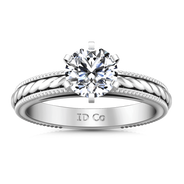 Round Diamond Solitaire Engagement Ring Janet 14K White Gold