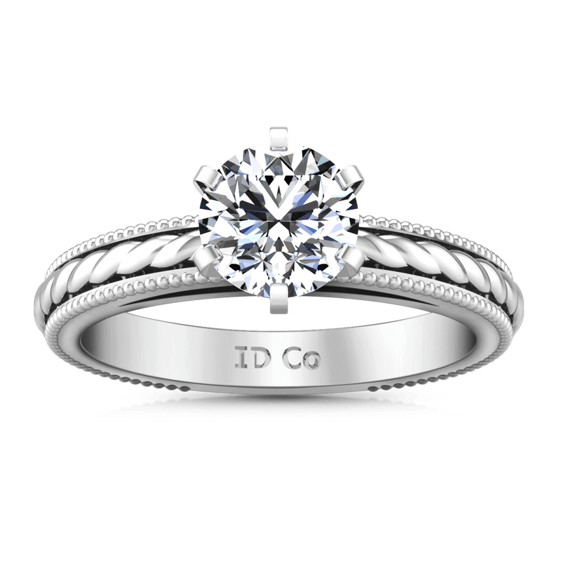 Round Diamond Solitaire Engagement Ring Janet 14K White Gold