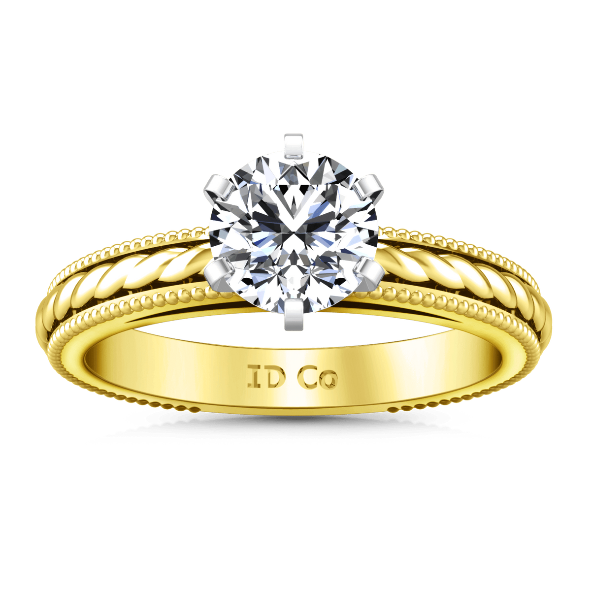 Solitaire Diamond Engagement Ring Janet 14K Yellow Gold