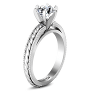Round Diamond Solitaire Engagement Ring Janet 14K White Gold