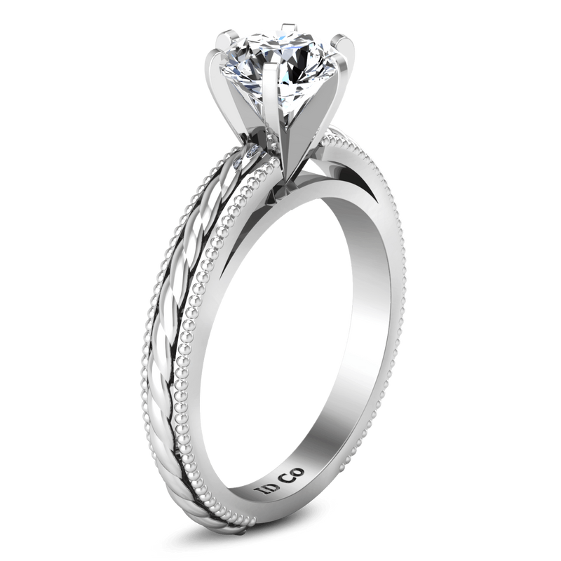 Round Diamond Solitaire Engagement Ring Janet 14K White Gold