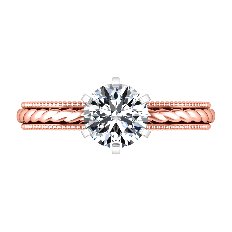 Solitaire Diamond Engagement Ring Janet 14K Rose Gold