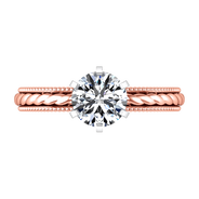 Solitaire Diamond Engagement Ring Janet 14K Rose Gold