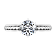 Round Diamond Solitaire Engagement Ring Janet 14K White Gold