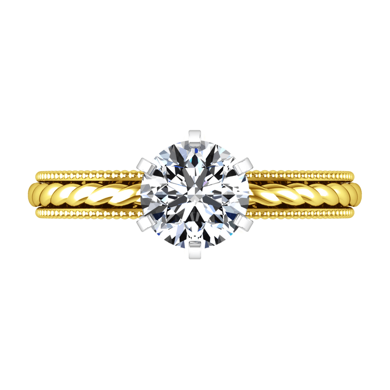 Solitaire Diamond Engagement Ring Janet 14K Yellow Gold