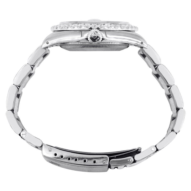 Diamond Mens  Rolex Datejust Watch 16200 | 36Mm | Royal Blue Arabic Diamond Dial | Oyster Band