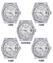 Diamond Mens Rolex Datejust Watch 16200 | 36Mm | Diamond Rolex Textured Roman Numeral Dial | Jubilee Band